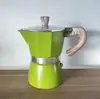Explosiones Transfronterizas Cafetera Moka de Aluminio Olla Eléctrica Portátil para Hervir Electrodomésticos de Café Estilo Europeo Cafetera Moka Octagonal para el Hogar