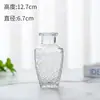 Juego de Jarrones Transparentes de Vidrio con Flores Secas para Sala de Estar y Dormitorio, Juego de Botellas de Vidrio Hidropónico en Relieve, Estilo Europeo Vintage de Boca Estrecha