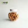 Envase de plástico PET de 500 ml para alimentos, tarro para caramelos y galletas, tarro de plástico transparente para frutos secos, tambor plano para alimentos secos, botella esférica