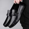 Zapatos de Hombre de Primavera y Verano, Zapatos Casuales Transfronterizos de Suela Blanda de Cuero Vacuno Genuino, Zapatos de Cuero Hechos a Mano, Zapatos Versátiles sin Cordones de Talla Grande tipo Gorro
