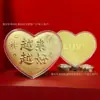 Dia dos Namorados Chinês Bolo em Forma de Coração de Ouro Puro 999 520 Presente Romântico Estilo Shuibei Presente de Aniversário em Ouro Atacado