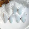 Pacote com 3 Borboletas de Tule 3D de Camada Dupla de 5cm para Acessórios de Cabelo DIY Feitos à Mão, Materiais de Decoração, Brincos de Maquiagem Facial Estilo Antigo Hanfu