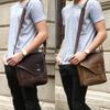 Bolsa Cruzada Retro de Cuero Crazy Horse de Venta Más Caliente Europea y Americana Personalizada de Fábrica Bolso de Hombro de Piel de Vaca de Primera Capa Bolso Casual de Cuero Genuino para Hombre
