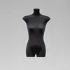 Maniquí negro de cuerpo plano, sin busto, pantalla de medio cuerpo estilo coreano para tiendas de ropa de mujer, soporte de exhibición de cuerpo completo
