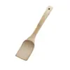 Espátula de madera de bambú sartén antiadherente cocina cocinar cocinar espátula de madera de bambú casero sartén sin rayones cuadrado mango largo espátula de bambú espátula de madera