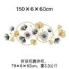 Novo Estilo Chinês Folha de Ginkgo Estéreo Pendurado na Parede Decoração de Parede de Fundo de Ferro Forjado para Casa Decoração de Parede Metal Leve Luxo Pingente Desmontagem