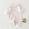 Ropa para bebés y niños Anyang, mameluco de algodón puro para todas las estaciones, enterizo para bebé, ropa casual para casa
