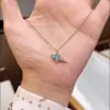 Colar de Sorvete Exquisito para Mulheres, Luxo Acessível Design de Nicho, Pingente de Zircônia, Corrente para Clavícula Estilo Casual de Férias, Nova Tendência