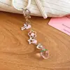 Llavero Colgante de Fresa Perla Cristal Estrella Encanto Dulce Versátil Accesorio de Bolsa Estilo Ins Adorno Lindo