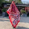 Chal de Estilo Étnico para Verano Mujer 2026 Nuevo Estilo Viaje a Yunnan Protección Solar Bufanda de Seda con Borlas Toalla de Playa