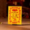 Tarjeta de Protección Amuleto de Gato Pegatina para Teléfono Móvil Tarjeta de Fortuna de Cinabrio Pintada a Mano para Riqueza y Bendiciones Tarjeta de Bendición para Mascotas Amuleto de Seguridad de Gatito de Cinabrio