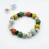 Colección de Cuentas Jingdezhen Cuentas Budistas Pulsera de Cerámica Popular Nuevo Estilo Chino Fresco y Sencillo Estilo Nacional Tejido Puramente Hecho a Mano