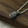 Pendente de aço titânio com espírito animal cobra estilo punk retrô europeu e americano personalidade exagerada cobra do zodíaco colar de animal outlet de fábrica