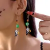 Brincos de Halloween Transfronteiriços Criativos Abóbora Morcego Caveira Strass Acrílico Exquisitos Diamante Fantasma Brincos