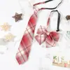 Corbata JK para Mujer Cuadros Japonesa Corbata de Moño Sin Corbata Uniforme Estudiantil Moño Pequeño Genuina Original Genuina Sin Corbata