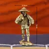 Roupas de Chuva de Fibra de Coco Latão Velho Decorações Nostálgicas de Mesa Cobre Puro Cultivo do Agricultor Casa Decoração Nostálgica Retro Ornamentos