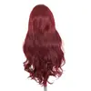 Peluca de Qingdao, para exportación, moda femenina, estilo europeo y americano, cabello de longitud media, estilo nuevo, peluca larga rizada con raya en medio, peluca completa