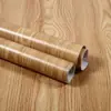 Pegatinas para Puertas de Armario Papel Tapiz Autoadhesivo con Textura de Madera Renovación de Muebles de Gabinete de Escritorio Papel Tapiz Impermeable a Prueba de Humedad Pegatinas de Pared para Dormitorio