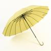 Guarda-chuva Automático Protetor Solar Guarda-chuva de Uso Duplo Estilo Japonês Couro Alça Curva Guarda-chuva Longo 16 Varetas Pequeno Fresco Guarda-chuva Reto