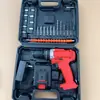 Taladro de Impacto Manual Multifuncional Personalizado Destornillador con Batería de Litio Herramientas Eléctricas para el Hogar Ferretería Carpintería Set de Carga