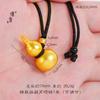 Tienda de oro Jin Yan con incrustaciones de oro arena con alfileres de diamantes Collar de calabaza de mortero de diamante valiente Saturno Cadena de clavícula de mujer de alto sentido