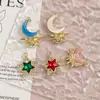 Nuevo Colgante de Aleación Microincrustado Accesorios para Joyería DIY Pulsera Collar Colgante de Joyería Estrella Luna Venta al por Mayor