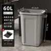 Cubo de basura de gran capacidad para cocina doméstica con tapa, contenedor de almacenamiento sellado y a prueba de olores, cubo de basura rectangular de plástico