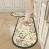 Tapete de Chão de Cozinha de Terra de Diatomáceas Especial, Absorvente de Água, Antiderrapante, Resistente a Óleo, Não Lavável, Limpável com Pano, Resistente à Sujeira, Estilo Americano de Luxo, Transfronteiriço