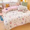 Funda de edredón de una sola pieza 150x200x230 cm, algodón lavado, para dormitorio estudiantil individual, funda de edredón gruesa cepillada para niños 1.5