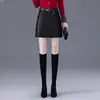 Falda Corta de Cintura Alta con Estampado de Letras Otoño/Invierno 2026 para Mujer Delgado Versátil que Moldea la Cadera Cubre las Caderas Petite Moda Casual