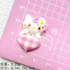 Brillante Rosa Gato Resina Accesorios de Joyería DIY Hecho a Mano Creativo Pegamento Crema Funda para Teléfono Móvil Diadema Accesorios para el Cabello Pegatinas