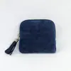 Exquisita Bolsa de Almacenamiento para Joyería con Cremallera de Borla, Bolsita para Joyas para Anillos, Colgantes, Pulseras, Bolsa Portátil de Almacenamiento para Joyería