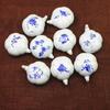 Gota de Água Cerâmica Azul e Branca Estudo Quatro Tesouros Especial Pedra de Tinta Redonda Plana Gotas Porcelana Jingdezhen Injeção de Água para Tinta
