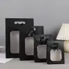 Bolsa de Papel Elegante com Tampa Flip e Laço Bolsa para Presente Dia dos Namorados Bolsa para Embalagem de Buquê de Florista Material Espesso Em Estoque