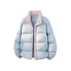 Invierno 2027 Nuevo Bloque de Color Chaqueta Corta Estilo Kendall Algodón para Hombre Protección contra el Frío Holgada Engrosada Ropa de Algodón Cálida Chaqueta Ropa de Moda