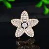 Broche de Estrella Simple Exquisito de Moda Nueva Sensación de Alta Gama Accesorios para Ropa Versátiles de Alta Gama Pin Fábrica Cabello Liso