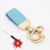 Llavero de Coche de Piel de Cordero Estilo Francés, Correa de Llave de Cuero Colorida con Patrón de Cabra de Gama Alta, Lindo Regalo para Mujer, Mayoreo