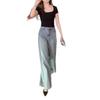 25391 Damei Ai Yuan Verão 2025 Novo Camiseta Redonda Grande Gola Redonda Ombro Normal Caimento Justo Calça Wide Leg de Cintura Alta Emagrecedora para Mulheres
