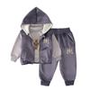 Ropa Infantil para Niños, Conjunto de Chaleco Espeso Forrado de Polar Otoño e Invierno, Ropa de Invierno para Bebés, Estilo Coreano Dibujos Animados Nuevo Estilo Ropa para Niños Pequeños