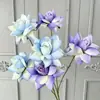 Arranjo de flores de rosa com 3 cabeças para cerimônia de casamento, decoração de corredor, flores artificiais para decoração de casamento, flores artificiais para decoração de quarto de casamento