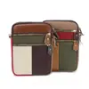 Bolso Cuadrado Pequeño de Piel de Vaca Transfronterizo, Nuevo Bolso de Hombro Pequeño Versátil con Empalme, Bolso de Hombro Cruzado para Teléfono Móvil y Monedas de Color Aleatorio