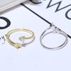 Accesorios de bricolaje S925 anillo de perla de plata esterlina soporte vacío clásico de tres garras taladro único anillo de dedo soporte de anillo producto semiacabado hecho a mano