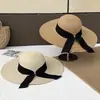 Sombrero de Paja de Ala Ancha Estilo Nuevo para Mujer, Sombrero de Paja con Protección Solar para Verano, Sombrero de Sol para Vacaciones al Aire Libre en la Playa, Moderno