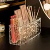 Caixa de Armazenamento Transparente de Luxo para Mesa, Armário Espelhado, Organizador de Canetas de Maquiagem e Lápis de Sobrancelha, Organizador de Porta-Canetas para Papelaria