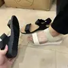 Comércio Exterior Original Conjunto de Elástico Único Sandálias Femininas para Pés Confortáveis Tamanho Grande Sapatos Femininos
