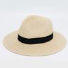 Sombrero de paja Lafite Panamá plegable de verano con aleros grandes, con hebilla cuadrada, parasol, transpirable, para exteriores, venta al por mayor