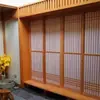 Nova divisória de tela de madeira estilo chinês para entrada de sala de estar, porta de correr e janela de treliça de madeira maciça estilo japonês simples, feito sob medida