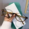 Óculos de Grau de Meia-Armação Oval Estilo Coreano Japonês Ins Fashionable Retro Artístico para Estudantes Femininas, Modernos e Únicos