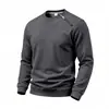 Sudadera Deportiva Cálida de Forro Polar Pesado Color Sólido Holgada Casual Cuello Redondo Cremallera Diagonal Otoño/Invierno Transfronteriza 2026 Venta al por Mayor para Hombres