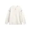 Suéter de Tricô Solto Yidao Vintage 2025 Outono/Inverno Novo Estilo Retro Japonês Color-Block com Design de Gola Henley Costurado à Mão para Homens